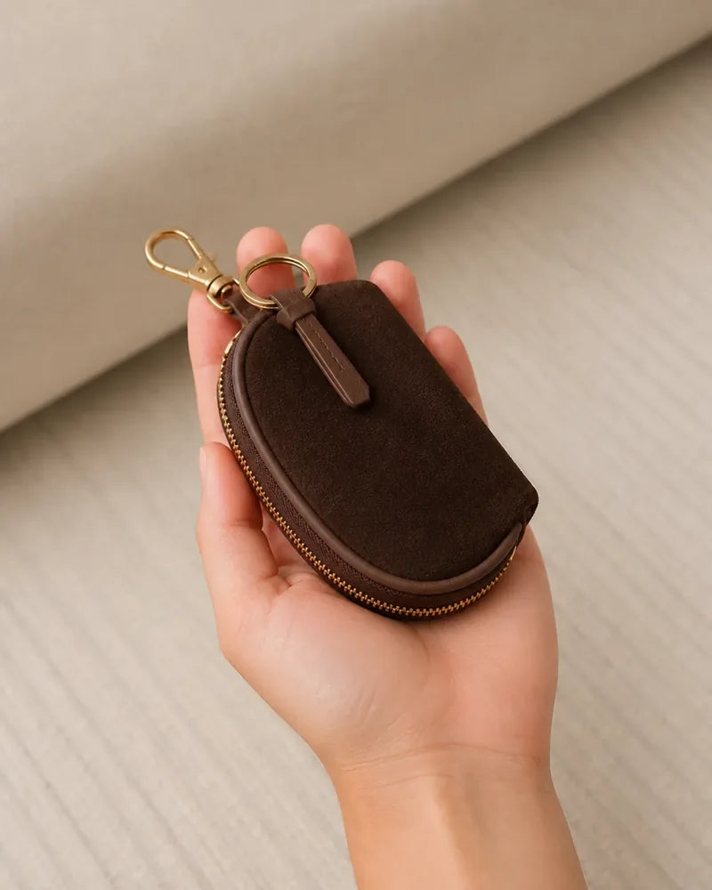 Espresso Mini Porter shown in hand from the side