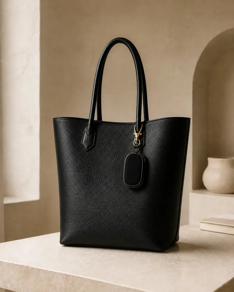 Black Mini Porter · clipped to a tote
