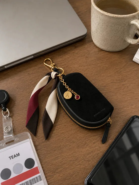Lifestyle imagery: Styled Black Mini on a work desk